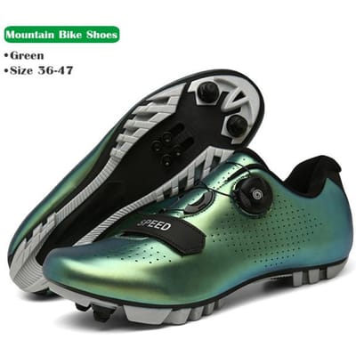Chaussures de cyclisme VTT pour hommes et femmes, bottes de vélo de route, baskets ultralégères à vitesse plate, chaussures à crampons SPD, chaussures de vélo de montagne autobloquantes 44 black