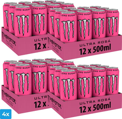 4x Monster Energy Ultra Rosa Zero Sugar (12 x 500ml)