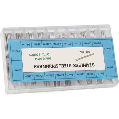 0.9mm Horlogeband Splitpennen 304 Roestvrij Staal Horloge Onderdelen Assortiment 8‑27mm white