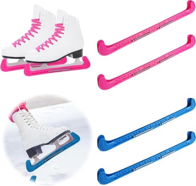 Allecto Plus - Schaatsbeschermers: set van 2 stuks voor verstelbare lemmetbescherming bij kunstschaatsen. Beschermt de meeste schaatsen.