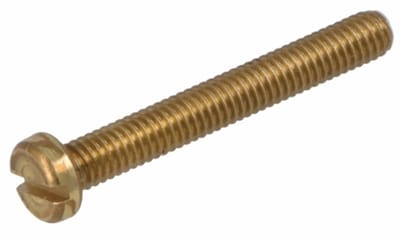 Metaalschroef messing blank – M3 x 16 – cilinderkop – DIN 84 – 4 stuks