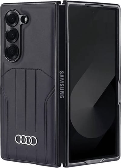 Audi Synthetic Leather MagSafe Back Case - Geschikt voor Samsung Galaxy Z Fold 6 - Zwart