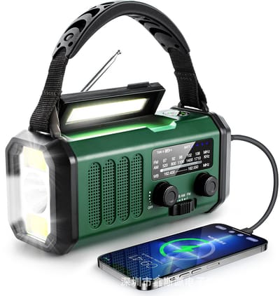 Mmgoqqt - Radio 10000 mAh - Radio call - Radio zonne-energie - Radio weather NOAA/AM/FM - Automatic USB Tipo C - Radio with Dynamo - Battery battery - Linterna in luz de lectura LED