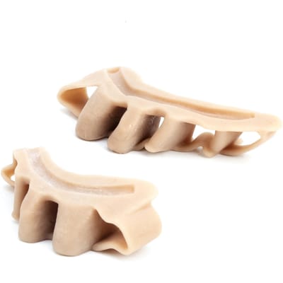 2 stuks Hallux Valgus Bunion Corrector Unisex Siliconen Teenspreider Voetverzorging Correctie beige