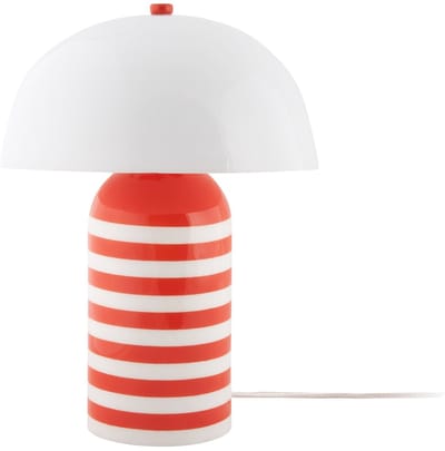 Leitmotiv Tafellamp Rayado Retro - Helderoranje - 23x23x30cm - Modern