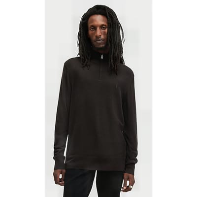 AllSaints Kilburn Zip Funnel Coffee Brown Maat: XXL | Coltruien Outlet | Heren | Bruin