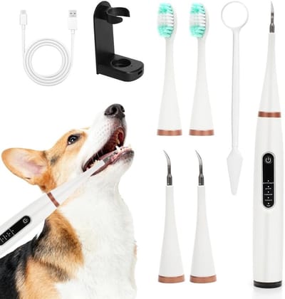 Ultrasone Tartar Verwijderaar voor Honden en Katten, 5 Reinigingsmodi, Elektrische Tandenborstel voor Mondverzorging en Tandheelkundige Gezondheid