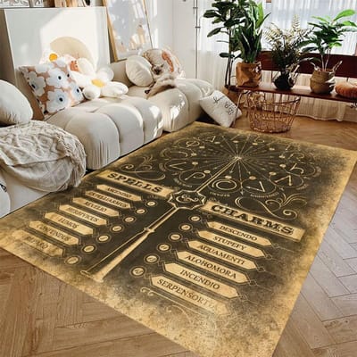 Harry Potter Zweinstein Tapijt Vloerkleed voor Huis Woonkamer Slaapkamer Bank Deurmat Decoratie, Speelkleed voor Kinderen Antislip Vloermat 80*120cm
