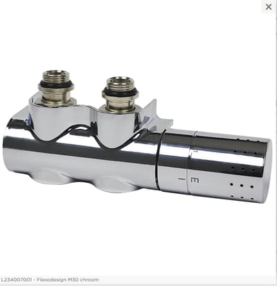 Comap Flexodesign H-blok set met insert 1/2" chroom.