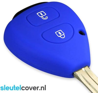 Autosleutel Hoesje geschikt voor Toyota - SleutelCover - Silicone Autosleutel Cover - Sleutelhoesje Blauw
