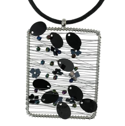 Behave Ketting Zwart - Hanger met Lovertjes - 40 cm