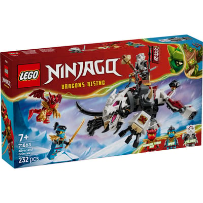 LEGO NINJAGO Zilvar en Grimtak het Drakenbeest Speelgoed Draak voor Kinderen 71863