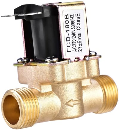 Dailygoods - Messing elektrische magneetklep - Watersolenoïdeklep - Betrouwbaar en slijtvast - 1/2 inch - Voor waterregeling - Ideaal voor irrigatie e...