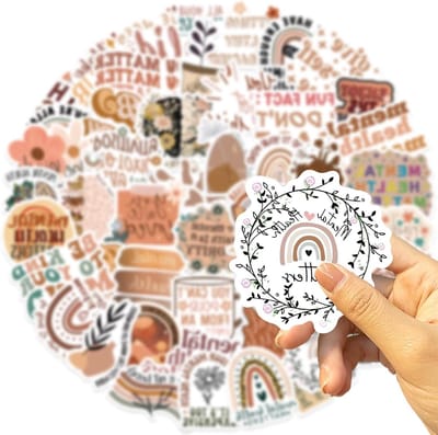 Inspirerende Bohemian Stickerset van 50 voor Skateboards, Laptops, Auto's en Meer - Waterdichte Decoratieve Stickers voor Creatieve Projecten en Persoonlijke Expressie