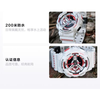 CASIO G-SHOCK serie x eric haze 30ste jubileum limited herdenkingsmodel Kwarts harsband herenhorloge zwart wijzerplaat GA-110EH-8A zwart