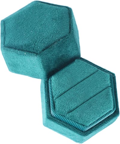 Ringdoos Sieraden - Houder Organizer - Sieraden Opslag - Geometrische Vorm - 5.5x5.3x5.3 cm - Groen