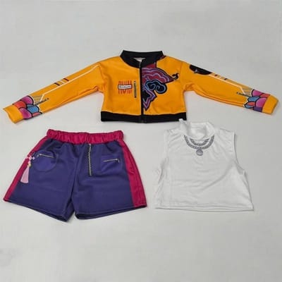 Costume de Cosplay K-Pop Rumi Zoey Mira pour Fille Halloween Scène Motif Imprimé 3D Vêtements de Jeu de Rôle 110