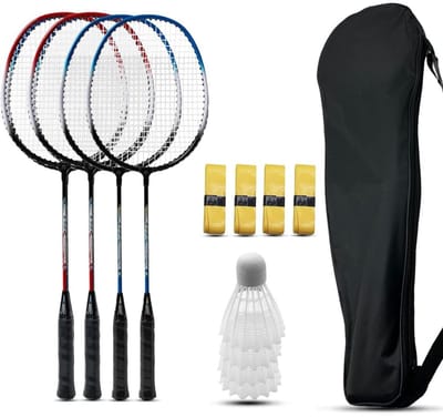 ApexArte® Complete Badminton Set - Draagbaar Badminton Net