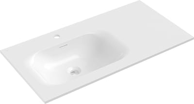 Mexen Vela ingebouwde wastafel links 91 x 46,5 cm, wit glans - 25239000L