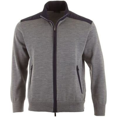 Paul & Shark Vest Typhoon Re4x4 Soft Cool Touch Wool Full Zip Quiet Shade / male