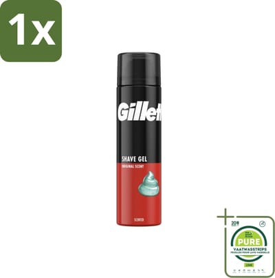 1 x Gillette – Scheergel – Classic – 200 ml - Scheergel - Gevoelige Huid - Scheren - Scherpen - Comfort