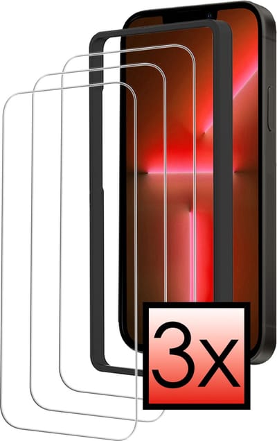 Screenprotector - 3 stuks - Geschikt voor Apple iPhone 13 - Met Installatie Frame - Beschermglas - Gehard Glas - Tempered Glass - Screen Protector - Inclusief Montage Kit