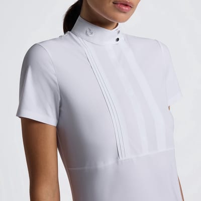 Cavalleria Toscana Heat Sealed Bib Wedstrijdshirts Kort Mouw Dames S Wit
