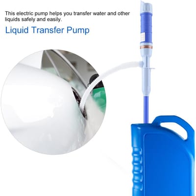 Elektrische Batterij Aangedreven Dieselolie Vloeistoffen Overdrachtspomp Pijp Aquarium Waterpomp blauw