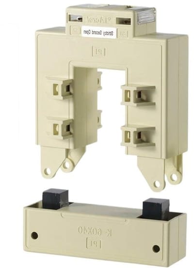 Stroomtransformator Klem - Gespleten Kern CT - Stroommeting Installatie - 4000A Capaciteit - 168x80 mm - Zwart