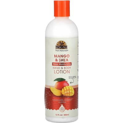 D'accord Pure Naturals, Lotion pour les Mains et le Corps, Mangue et Karité, 12 fl oz (355ml) white