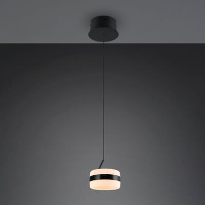 Trio Lighting LED hanglamp Dios, zwart, Ø 15 cm, metaal, CCT