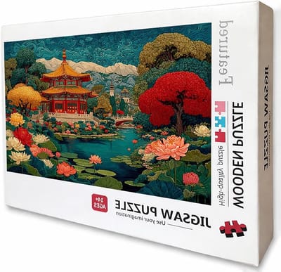 Houten Puzzel - Legpuzzel Jigsaw - Ontspannende Vrijetijd - 6000 Stukjes - 179x105 cm - Bloemen Landschap