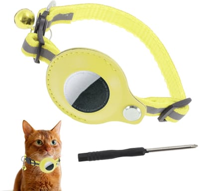 Dailygoods- Halsband Verstelbaar - Kattenhalsband met Reflecterend Element - Polyester - Veiligheidsbel - 22-23 cm - Duurzaam