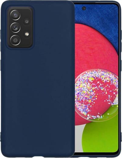 Hoesje - Geschikt voor Samsung Galaxy A52s 5G - Sterk & Shockproof - Siliconen Case - Hoes Cover - Telefoonhoes - Donkerblauw