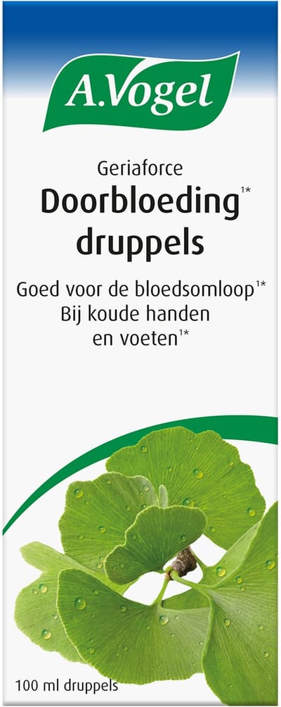 A.Vogel Geriaforce Doorbloeding druppels - Goed voor de bloedsomloop en bij koude handen en voeten - 100 ml