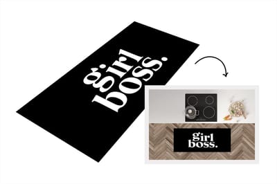 Keukenloper - Loper keuken - Spreuken - Girl boss - Quotes - 120x50 cm - Keukenloper vinyl
