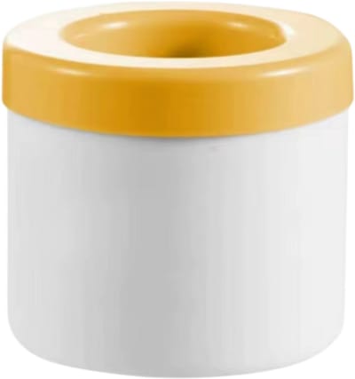Mini Siliconen IJsvorm Rond – IJsemmer & ICe opslagbox – IJsblokjesvorm Rond – Huishoudelijke DIY Koelkast IJsblokjesmaker – Bar Accessoires & Keukentool - Geel