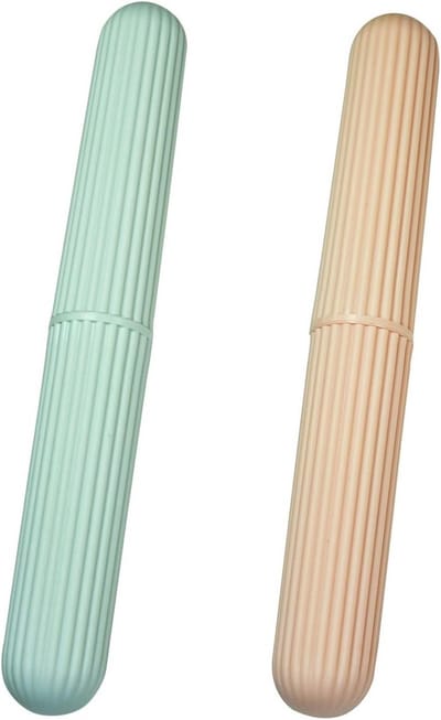 Tandenborstel Hoesjes - Reisbeschermers - Hygiënisch Reizen - Waterdicht Ontwerp - 22 cm - Roze Mintgroen
