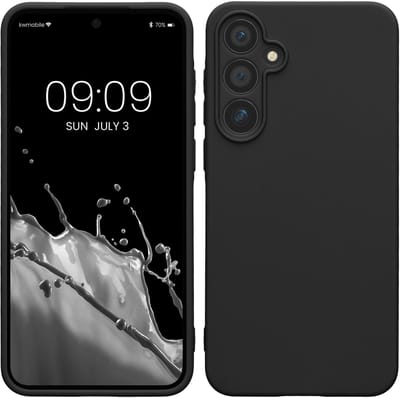 kwmobile telefoonhoesje geschikt voor Samsung Galaxy A55 5G - Hoesje voor smartphone - Precisie camera uitsnede - In zwart
