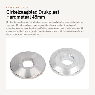 Dailygoods- Cirkelzaagblad Hardmetaal - Drukplaat 45mm - Set van 2 - Geschikt voor 10 Inch Aluminium Zaagmachine - Eenvoudige Installatie - Sterke Uitvoerbaarheid - Zaagblad