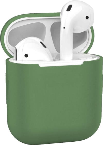 AirPods Hoesje voor Apple AirPods 1 & 2 – Legergroen - Siliconen Beschermende Case