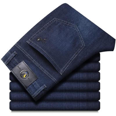Herfst Nieuwe Stretch Business Heren Rechte Slim Jeans Broek Heren Casual Broek Heren 40