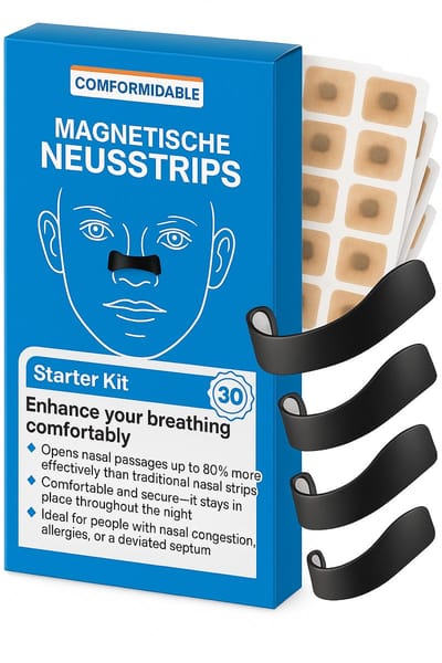 Comformidable® Magnetische Neusstrips – Anti Snurk - Neusspreider – Neuspleister - 30 Dagen Voorraad (60 Pleisters) - Huidvriendelijk & Comfortabel