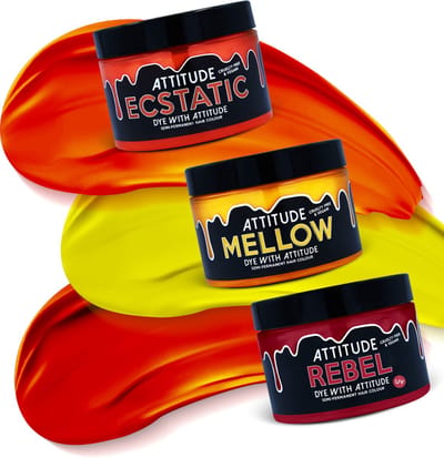 Attitude Hair Dye - FIRE FIRE Trio Semi permanente haarverf kit - Rood/Oranje