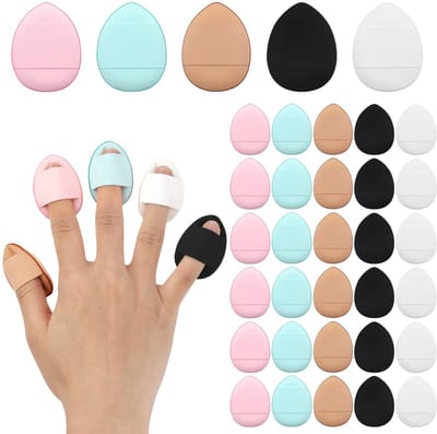 Mini Make-up Sponsjes - 35 Stuks Soft Applicators voor Foundation, Concealer en Oogschaduw in 5 Kleuren