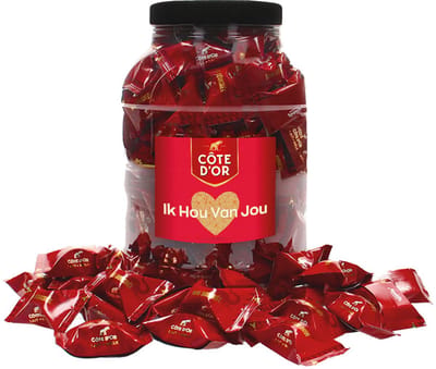 Côte d'Or Mini Bouchée chocolade "Ik Hou Van Jou" - melkchocolade met praliné - 1000g