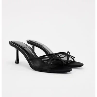 Gladiator Zomer Luipaard Dames Pantoffels Schoenen Casual Straatstijl Dames Open Teen Hoge Hak Slides 35 zwart