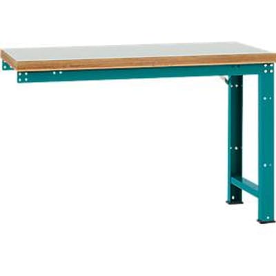 Manuflex aanbouw-werkbank Profi standaard, tafelblad kunststof, 1500 x 700 mm, waterblauw