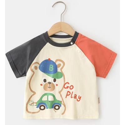Babykleding Casual T-shirts met korte mouwen Zomerkleding Jongens Meisjes Baby Kinderen Kinderen Zomer Tops met halve mouwen 120cm gray
