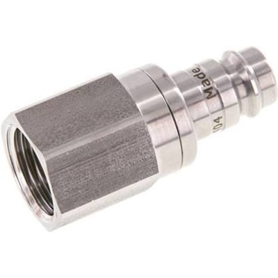 RVS 306L DN 10 Luchtkoppeling Insteeknippel G 1/2 inch Binnendraad Double Shut-Off - CLP10-F-SSL-SV-P-012